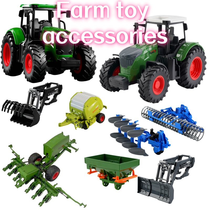 Play Kids Outdoor - 1:24 Inertial Farm Tractor with Detachable