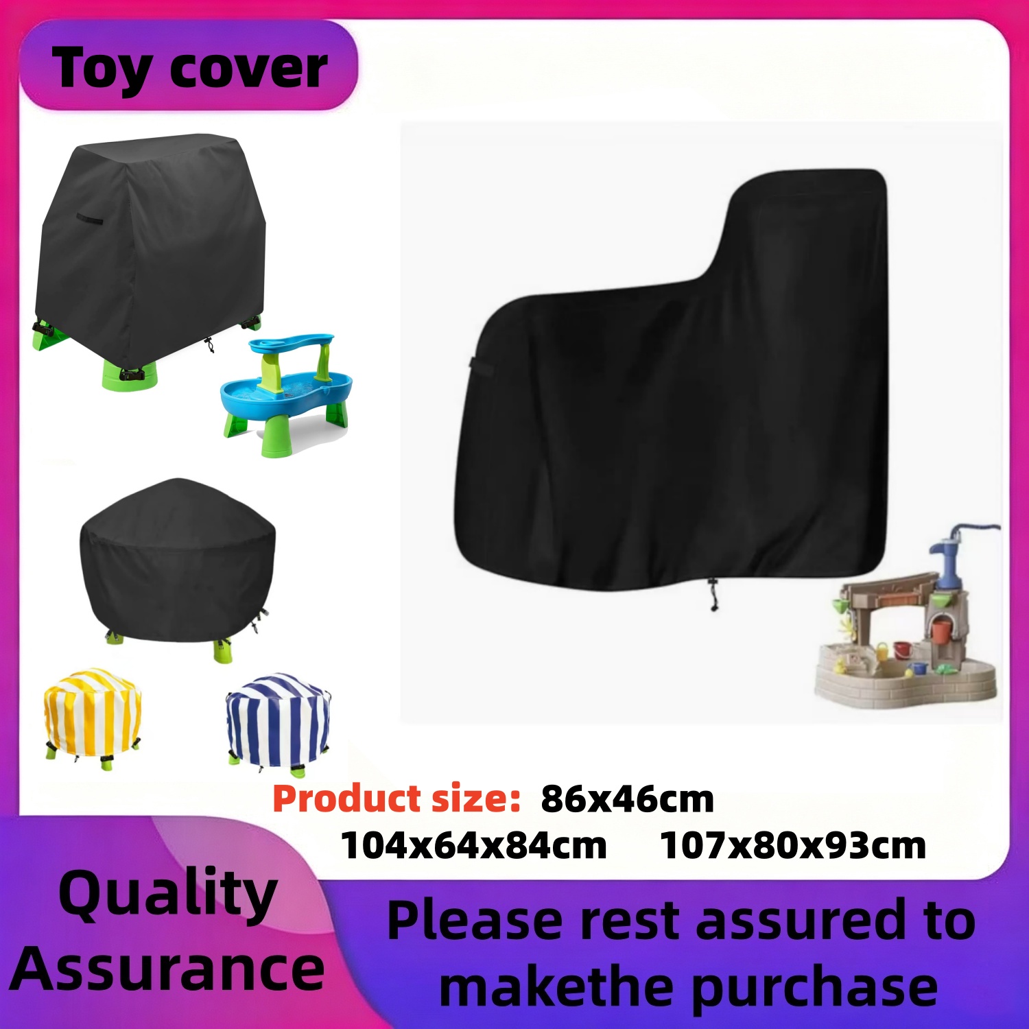 Kids Outdoor Water Table - Kids Water Table Cover Fit Rain