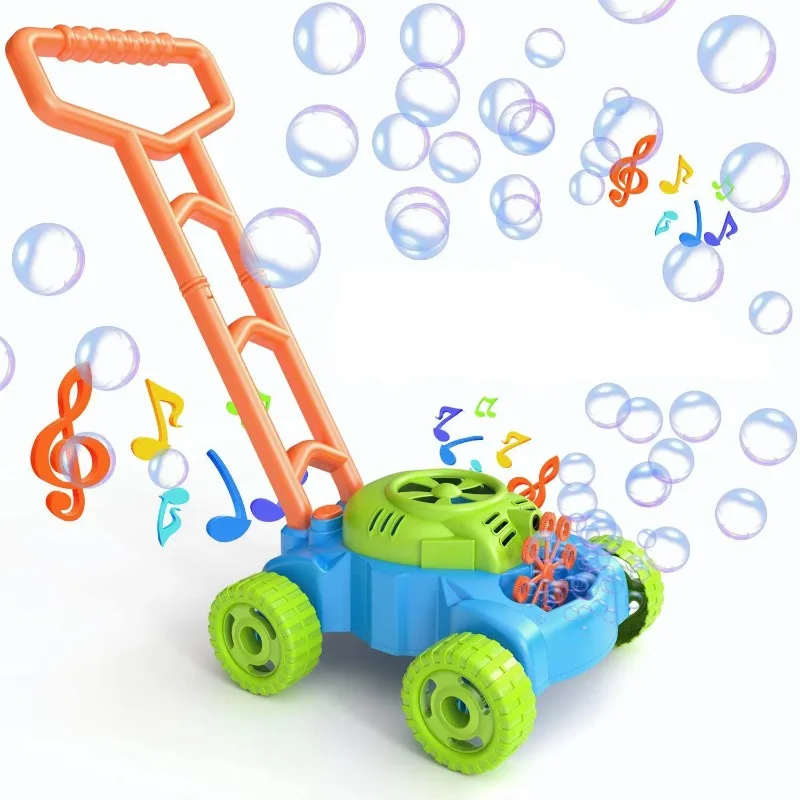 Kids Outdoor Lawn Mower - Electric Bubble Cart Toy Outdoor Family