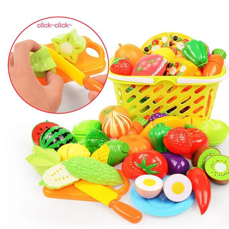 Kids Outdoor Kitchen Set - Children Toys Cutting Fruits and Vegetables