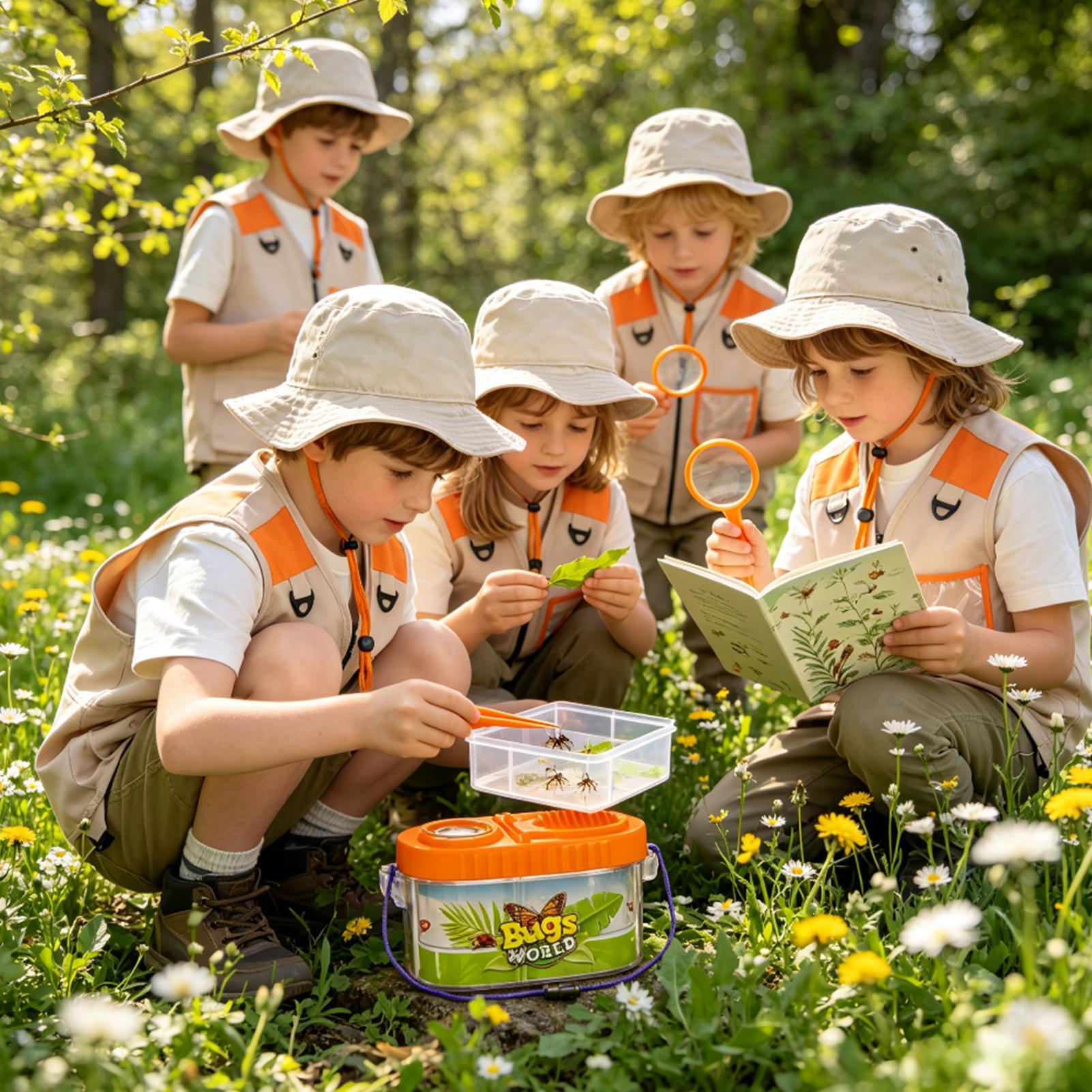 Kids Outdoor Explorer Set - Kids Adventure Kit With Magnifying Glass