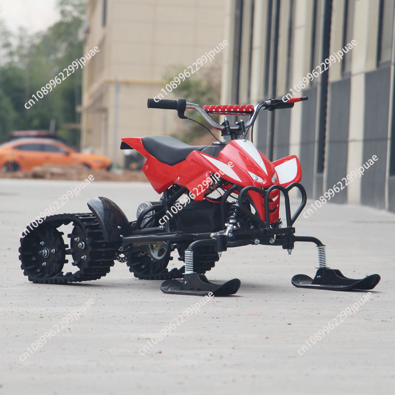 Kids Outdoor Electric Quad - Kids Electric Snowmobile with Tracks Outdoor