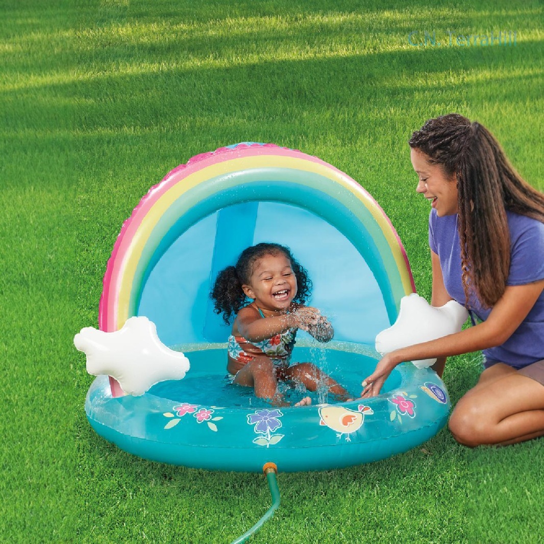 Inflatable Splash Pool for Kid - Kids Outdoor Water Table recension och pris