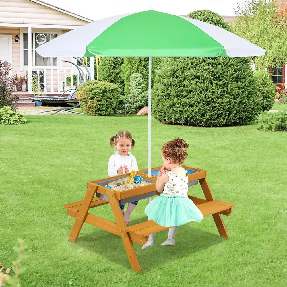 3-in-1 Height-Adjustable Umbre - Kids Outdoor Water Table recension och pris