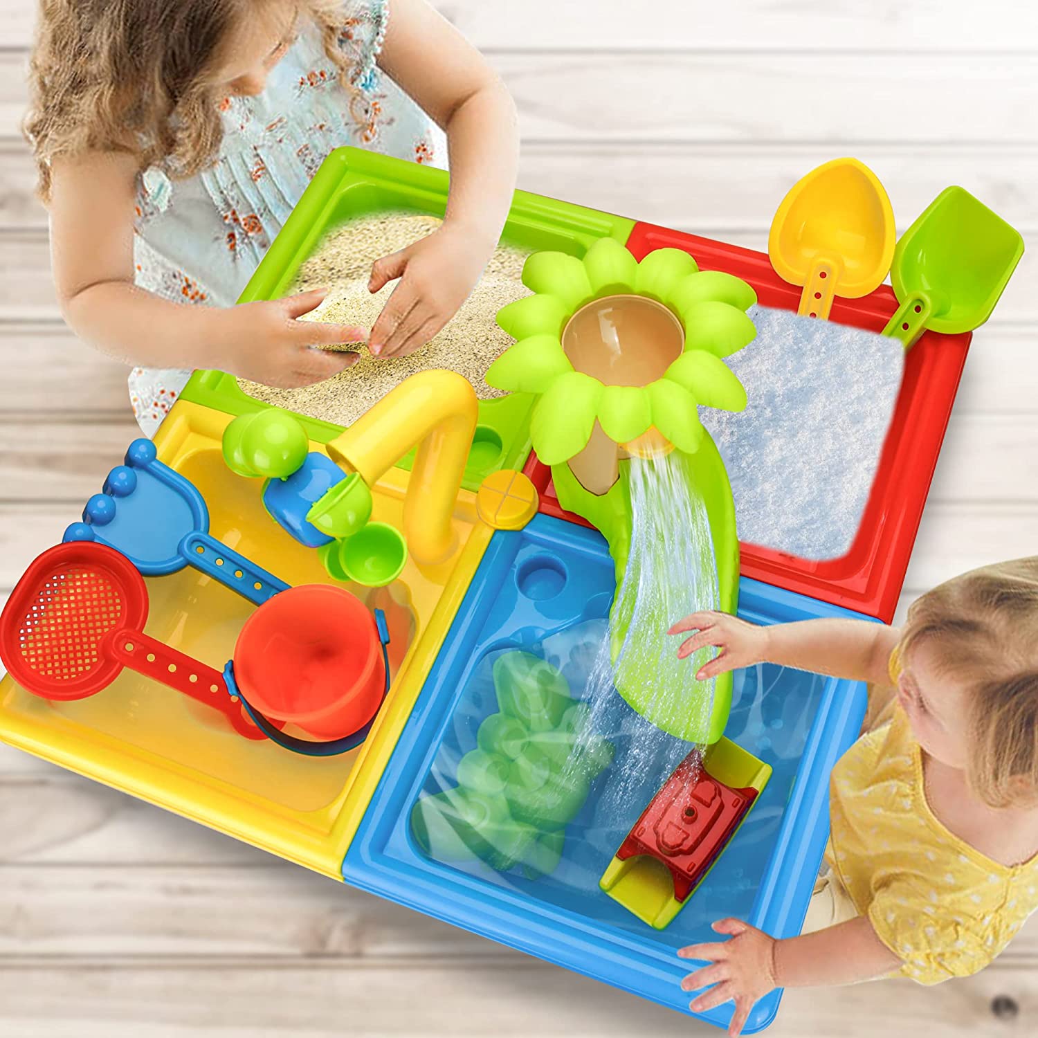 Beach Table Sand Play Toys Chi - Kids Outdoor Water Table recension och pris