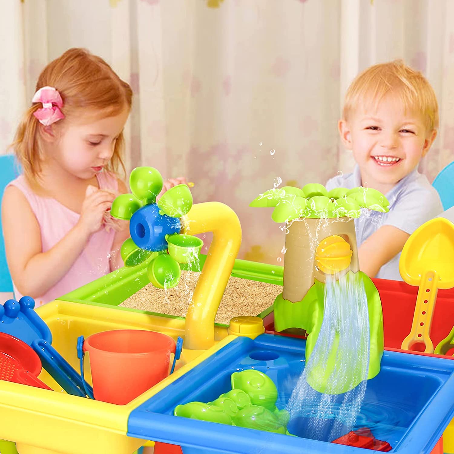 Beach Table Sand Play Toys Chi - Kids Outdoor Water Table recension och pris