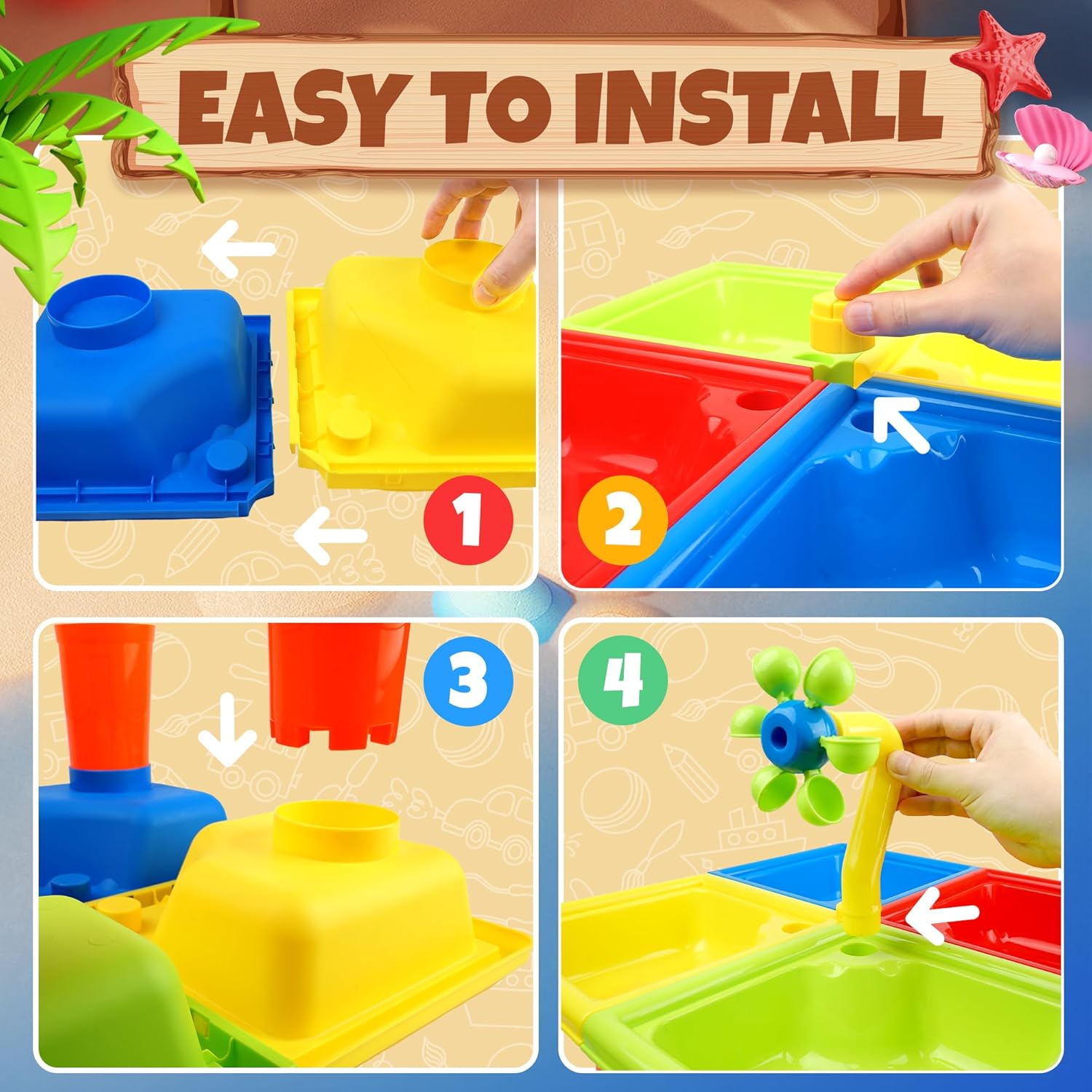 25 Pcs Summer Water Table for  - Kids Outdoor Water Table recension och pris