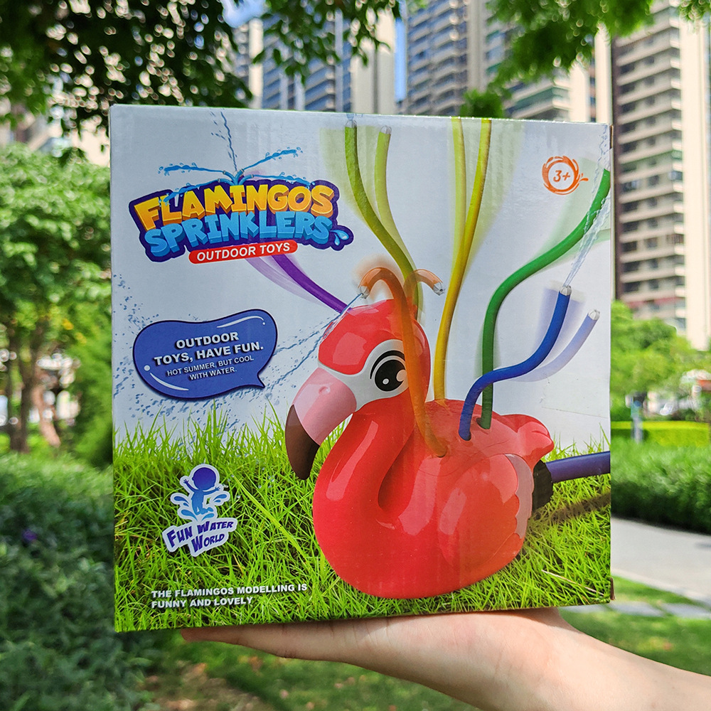 Flamingo Cartoon Sprinkler Sum - Kids Outdoor Yard Tools recension och pris