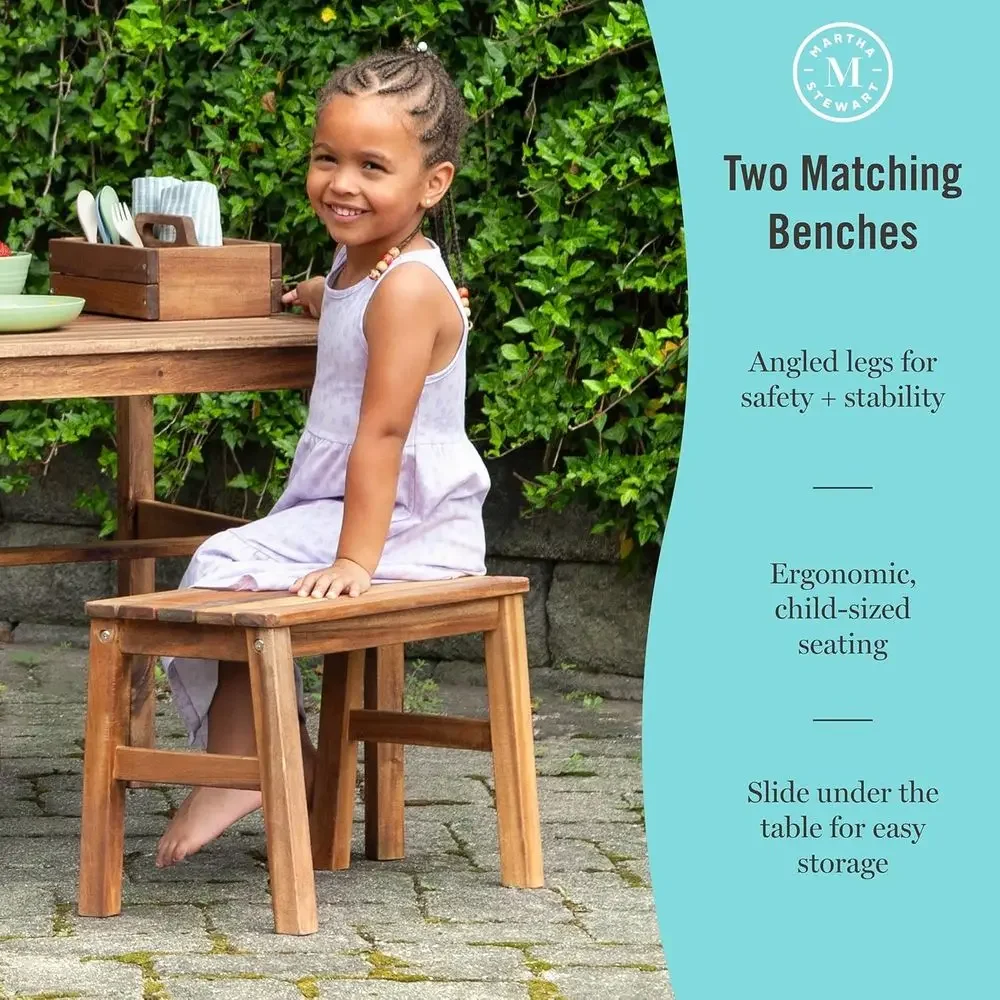 Kids Outdoor Crat Table, Bench - Kids Outdoor Table With Umbrella recension och pris