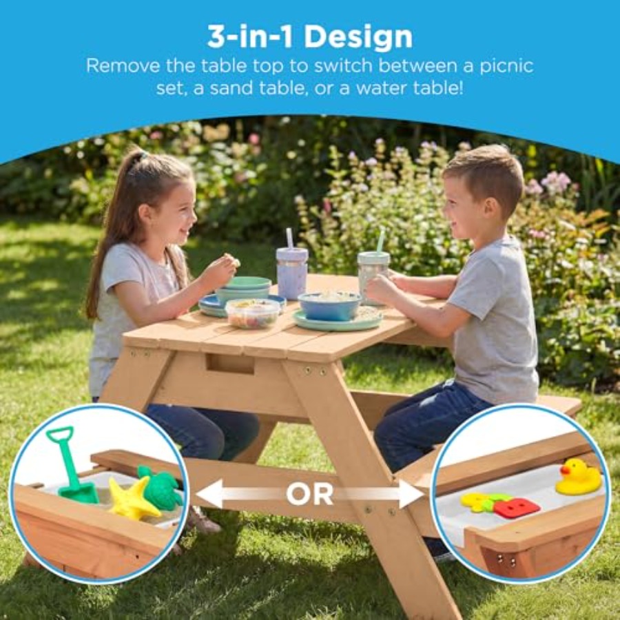 Outdoor kids picnic table with - Kids Outdoor Table With Umbrella recension och pris