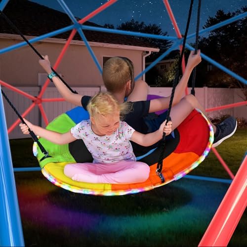 Clim Dome Swing Set with LED S - Kids Outdoor Jungle Gym recension och pris