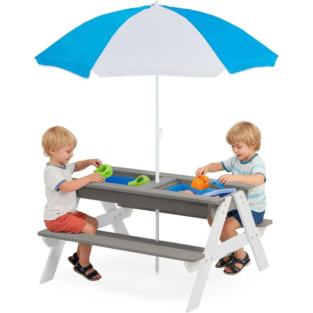 Convertible 3-in-1 Wooden Picn - Kids Outdoor Water Table recension och pris