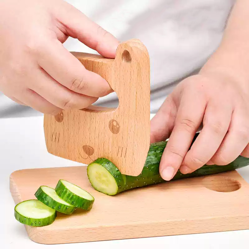 Wooden Kids Knife for Cooking  - Kids Outdoor Kitchen Set recension och pris