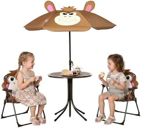 Kids Table and Chair Set Picni - Kids Outdoor Table With Umbrella recension och pris