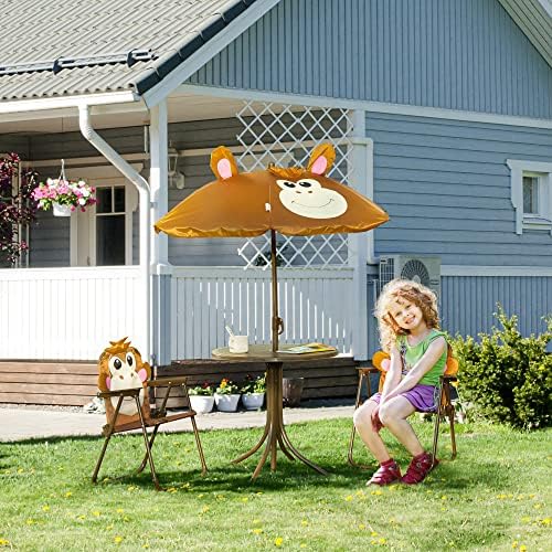 Kids Table and Chair Set Picni - Kids Outdoor Table With Umbrella recension och pris