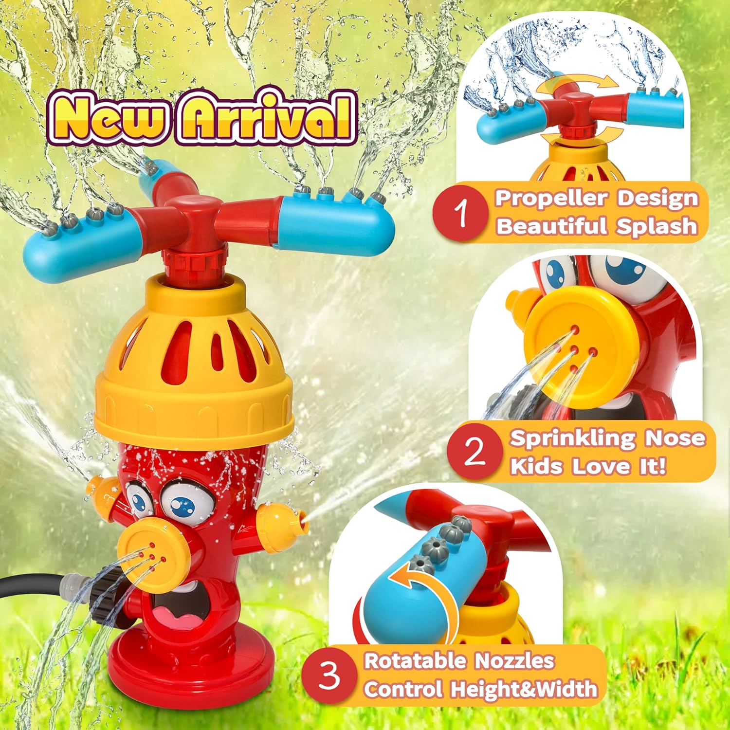 Hydrant Sprinkle Water Spray T - Kids Outdoor Yard Tools recension och pris