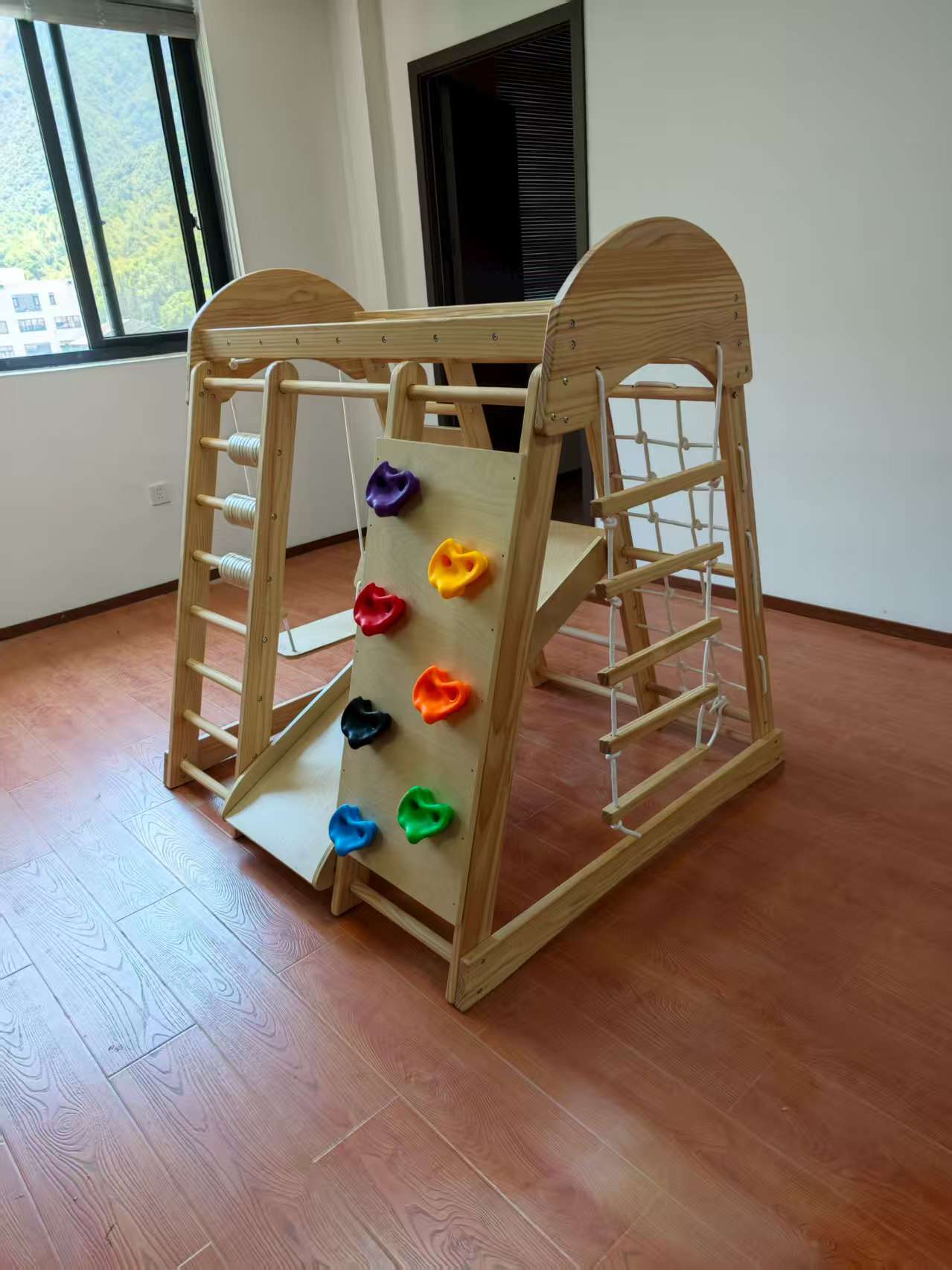 Wooden Kids Climbing Frame Lad - Kids Outdoor Frame recension och pris