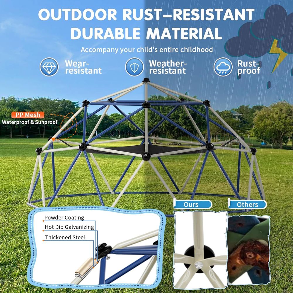 ClimDome,10T Dome Climber with - Kids Outdoor Jungle Gym recension och pris