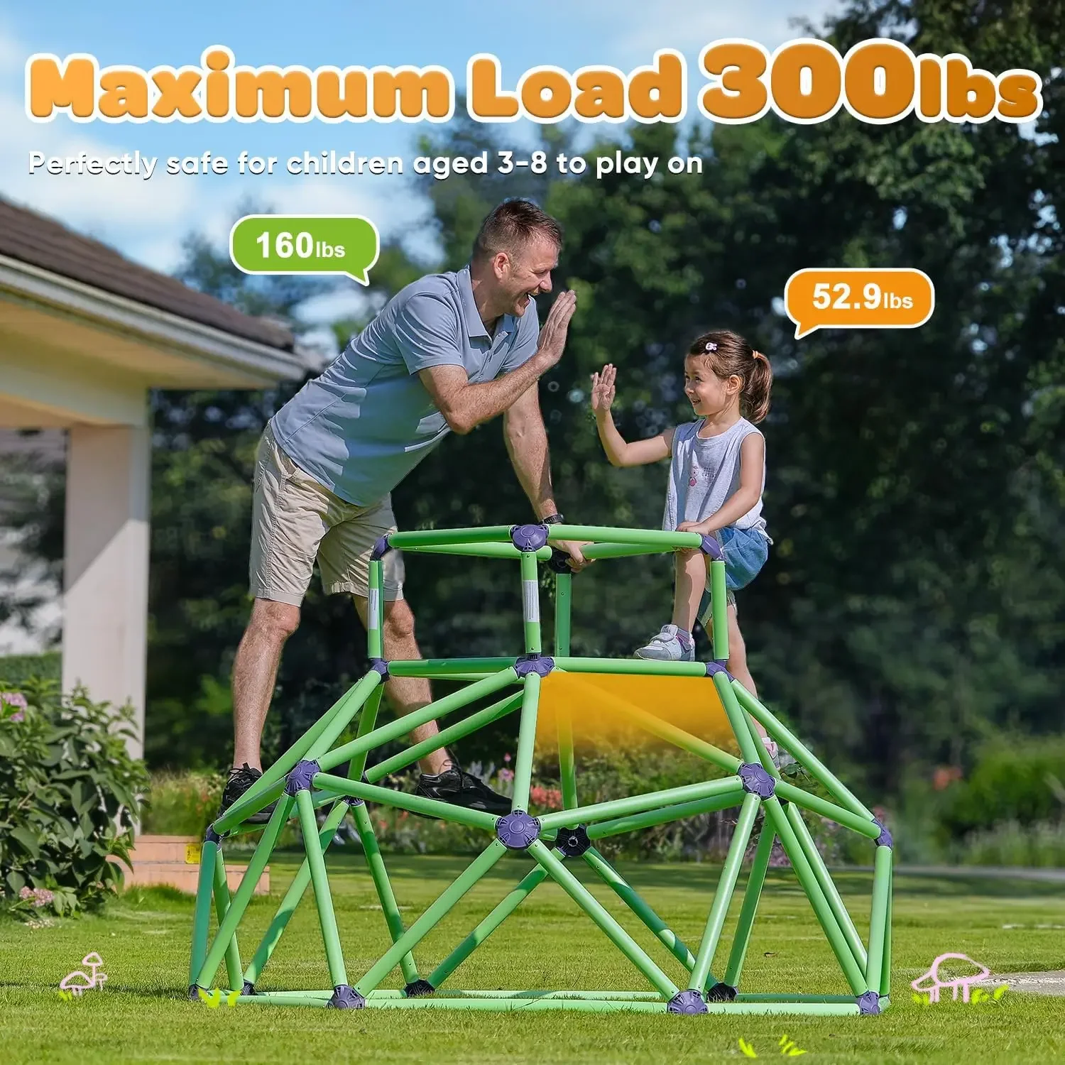 Zupapa Monkey Bars Climbing Do - Kids Outdoor Jungle Gym Dome recension och pris