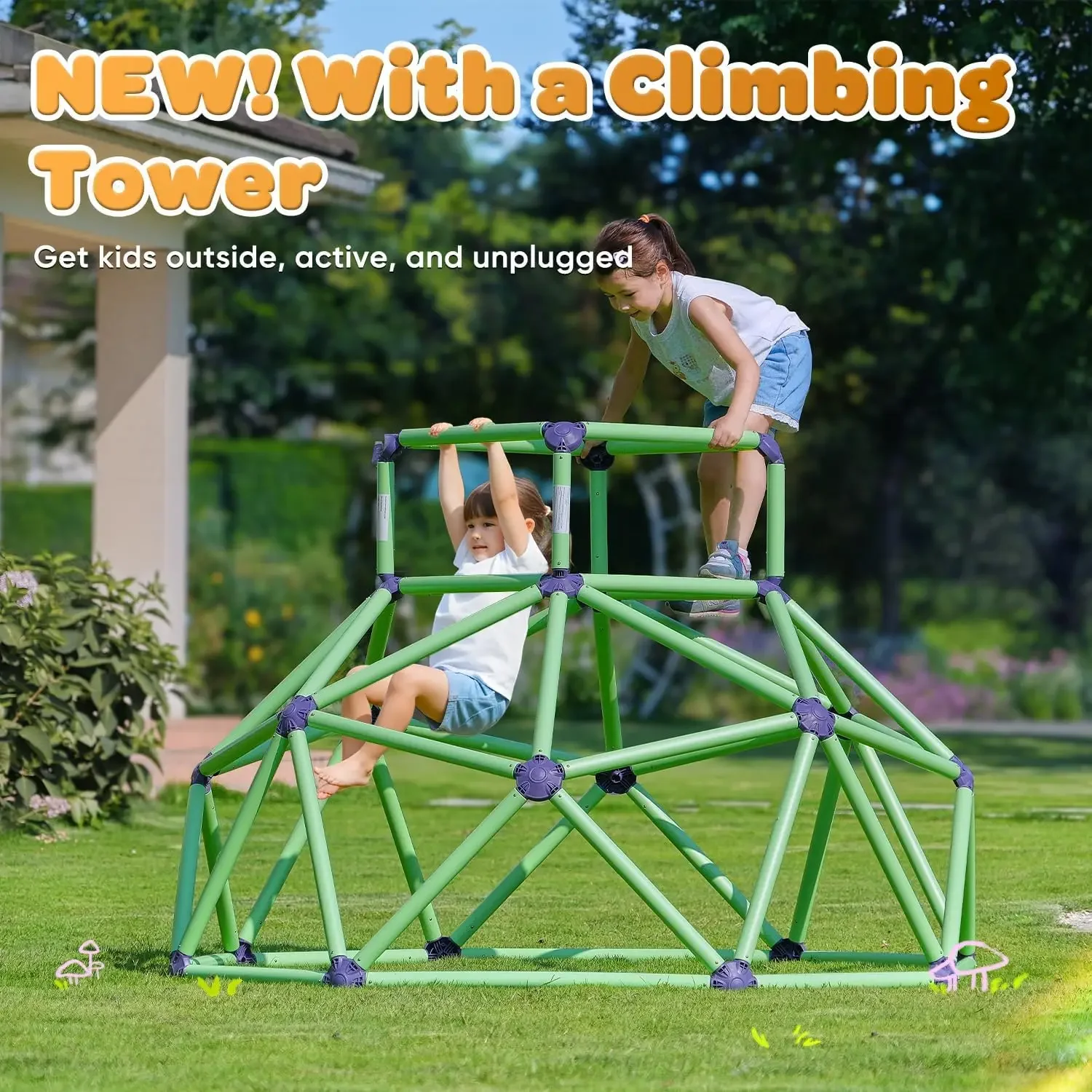 Zupapa Monkey Bars Climbing Do - Kids Outdoor Jungle Gym Dome recension och pris