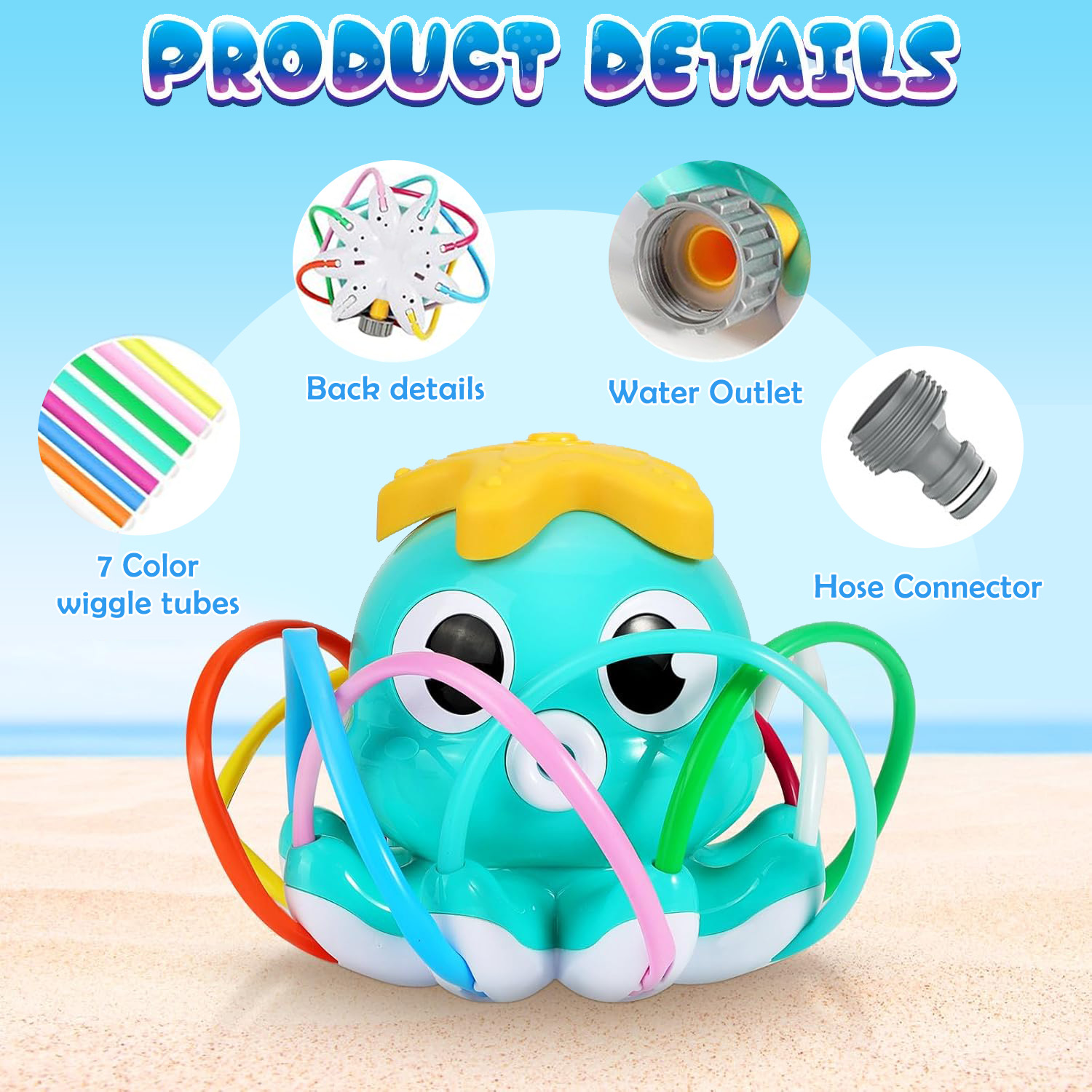 Octopus Sprinkler Water Spray  - Kids Outdoor Yard Tools recension och pris