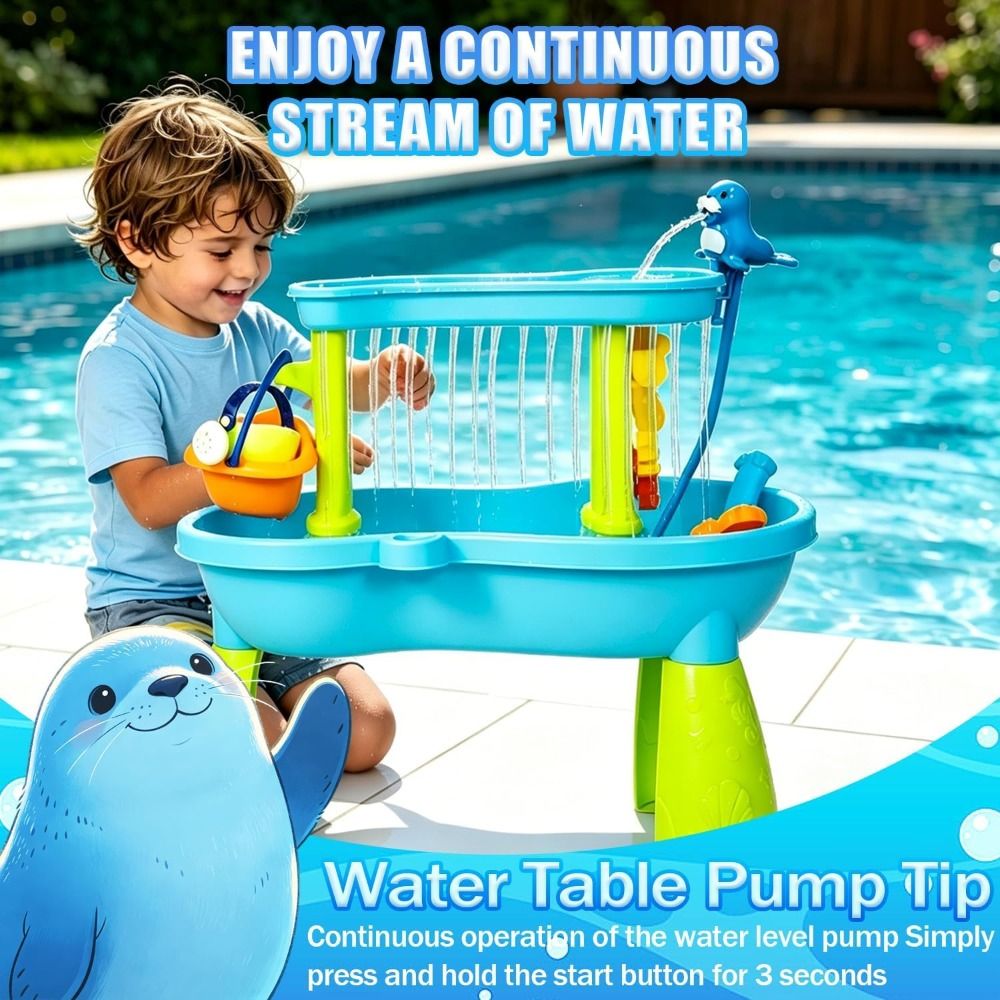 Portable No-Drill Kids Water T - Kids Outdoor Water Table recension och pris