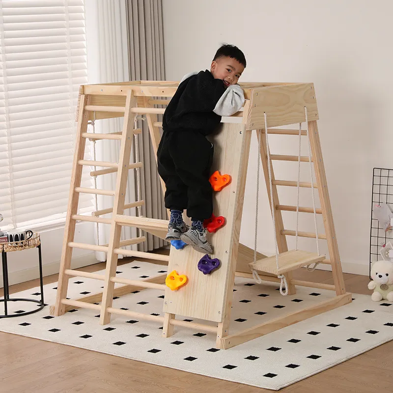 JMZ Wooden Jungle Gym Slide Cl - Kids Outdoor Jungle Gym recension och pris