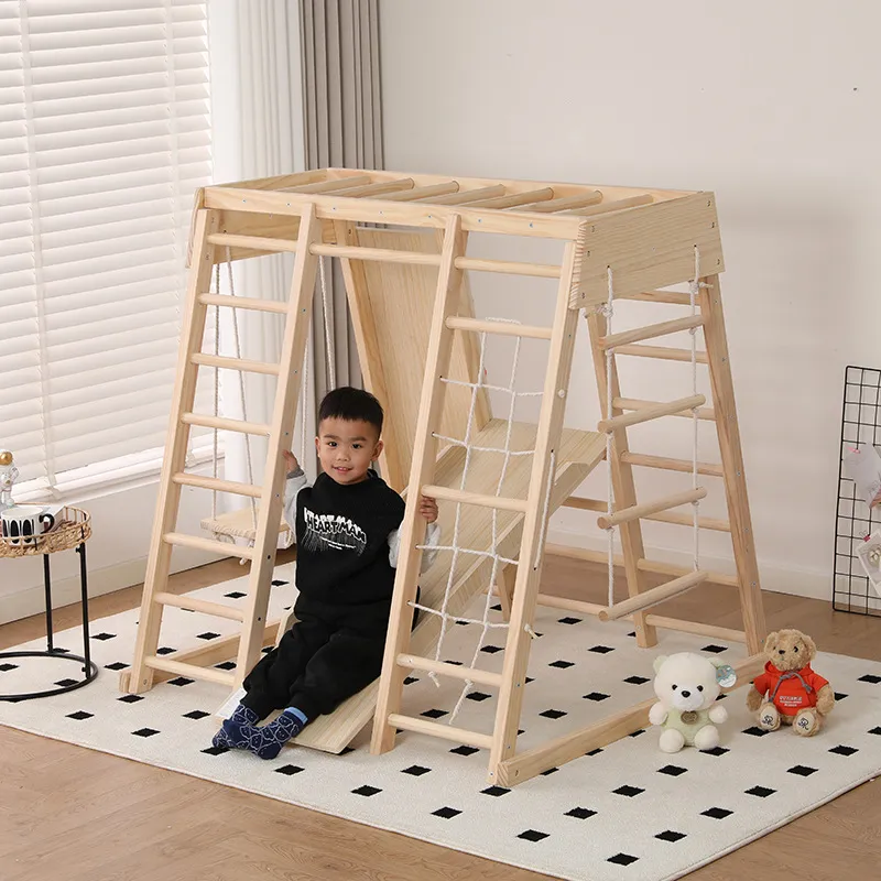 JMZ Wooden Jungle Gym Slide Cl - Kids Outdoor Jungle Gym recension och pris