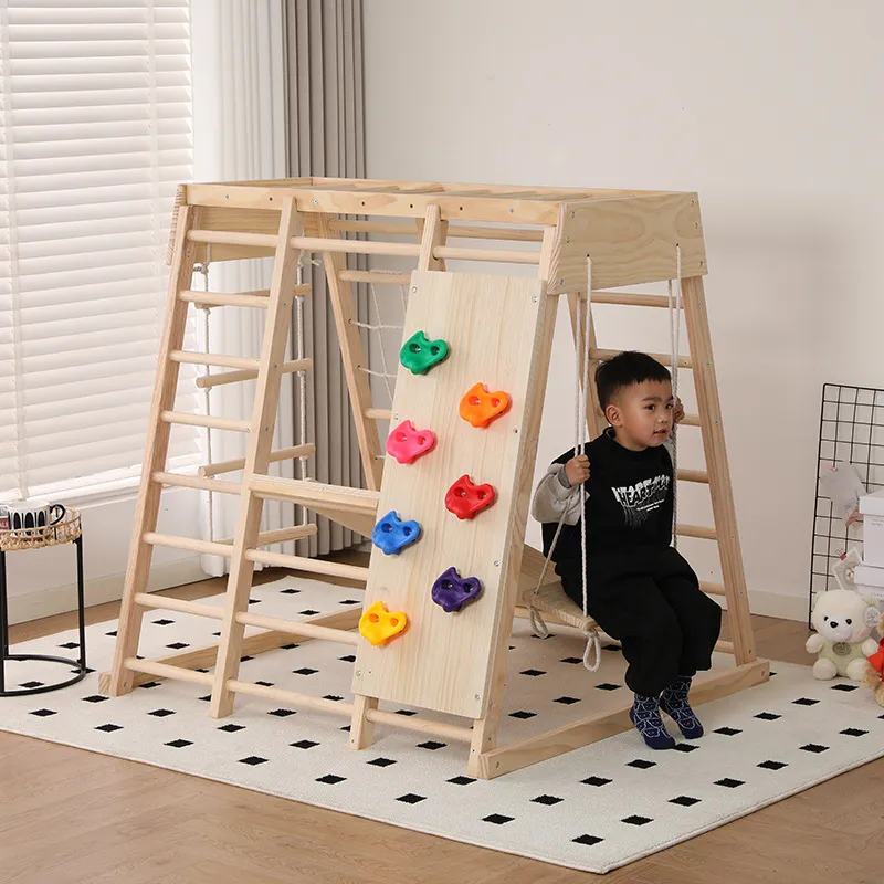JMZ Wooden Jungle Gym Slide Cl - Kids Outdoor Jungle Gym recension och pris