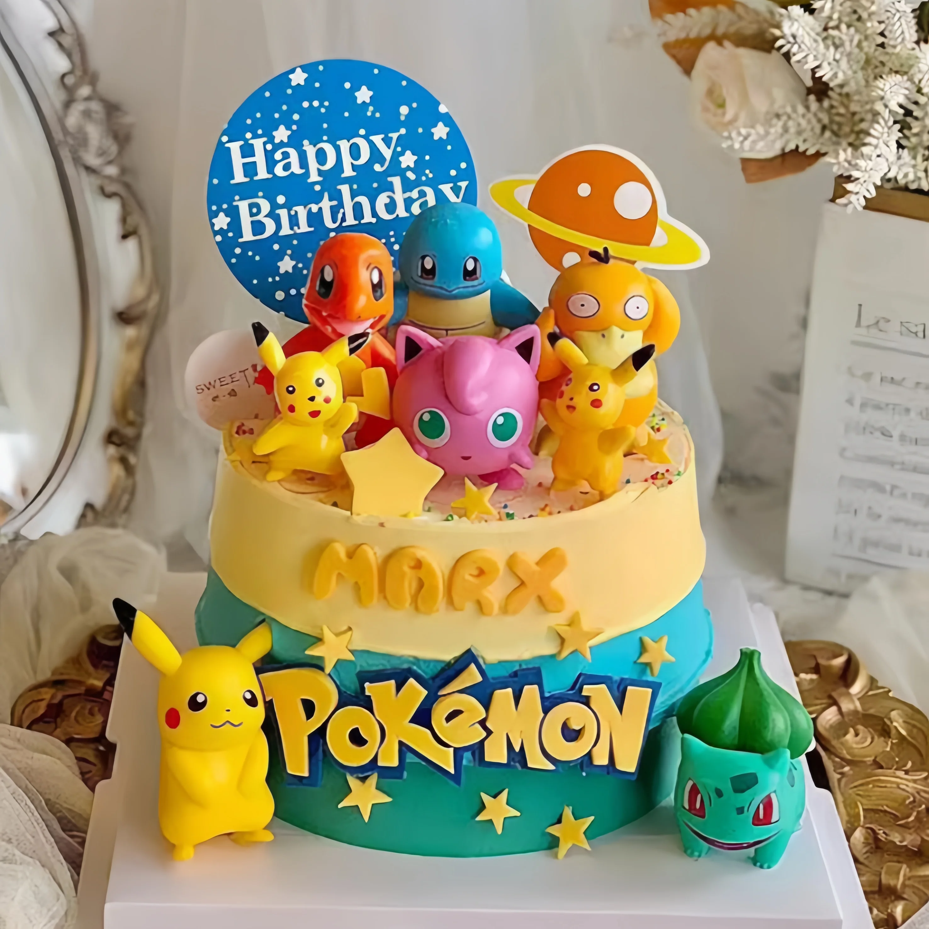 6Pcs/set Pokemon Monster Cake  - Kids Outdoor Merry Go Round recension och pris