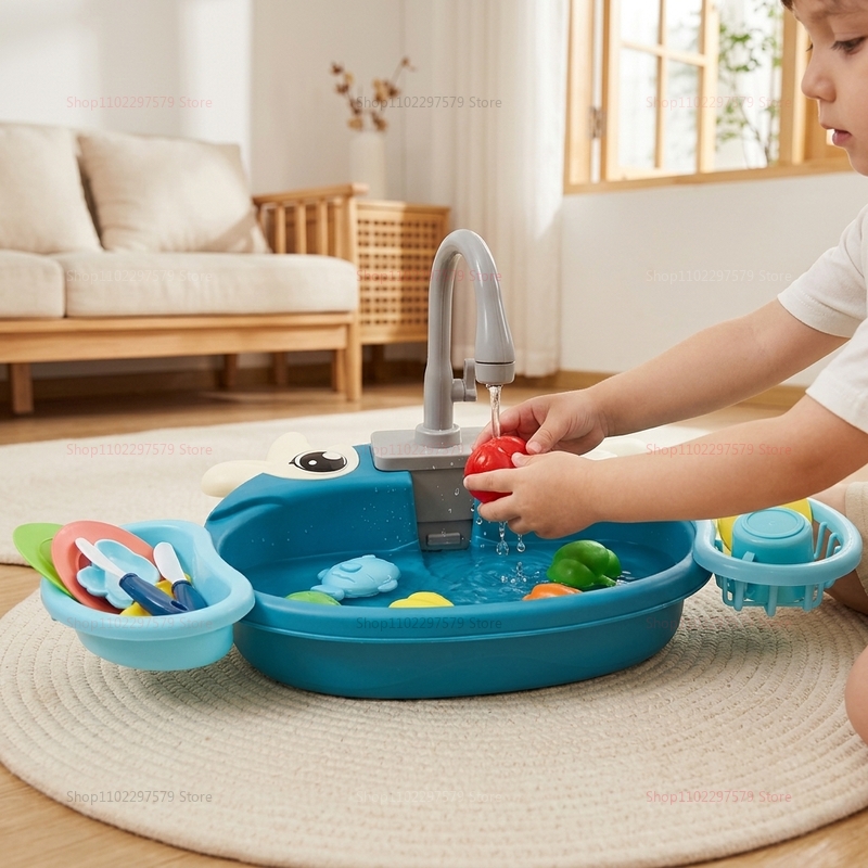 Kids Electric Play Sink Toy Wi - Kids Outdoor Kitchen Set recension och pris