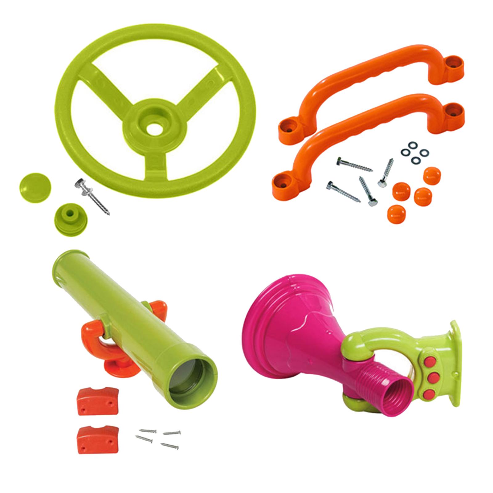 4 Pieces Jungle Gym Kingdom Pl - Kids Outdoor Jungle Gym recension och pris