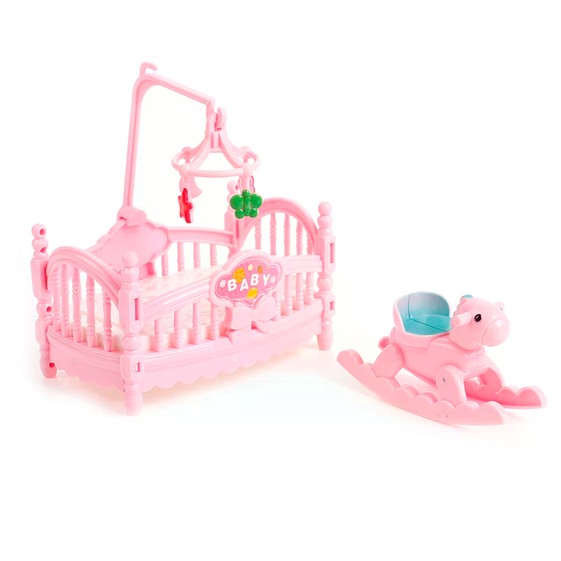 Miniature Crib Wooden Horse Se - Kids Outdoor Table With Umbrella recension och pris