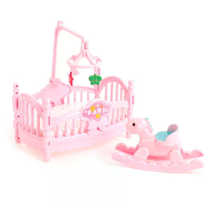 Miniature Crib Wooden Horse Se - Kids Outdoor Table With Umbrella recension och pris