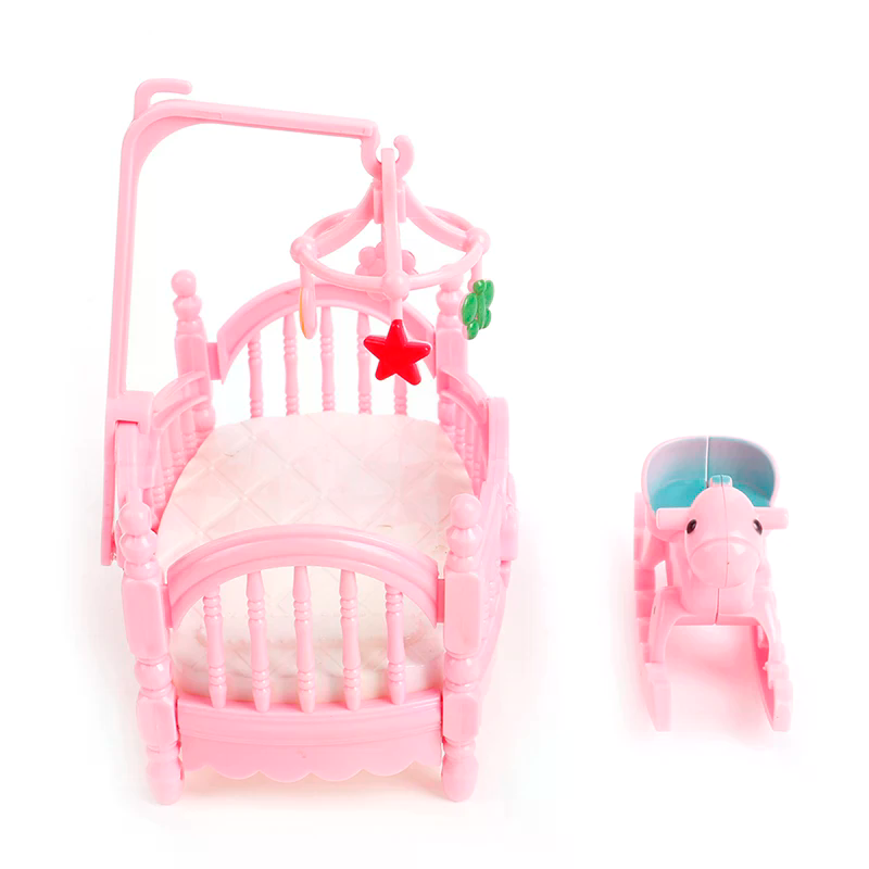 Miniature Crib Wooden Horse Se - Kids Outdoor Table With Umbrella recension och pris